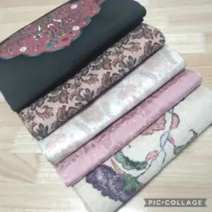 着用可能♥大人のくすみカラー♥上品モダン♥帯いろいろ5点セット♥まとめ売り♥