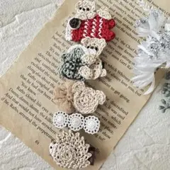 ③ハンドメイドベビーヘアクリップ 気まぐれ【5点セット】