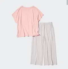 ユニクロ　ウルトラストレッチエアリズムセット　ベージュ　XLピンク