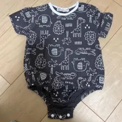 CROSSANCE BEBE 動物柄ロンパース 80