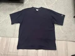 【中古】Champion 半袖Tシャツ ネイビー Lサイズ