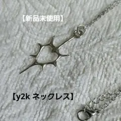 ★新品未使用★y2k ユニセックス ハートスパイクデザインネックレス