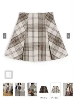 GRL インパン裏地付きチェック柄プリーツスカート[tu963]