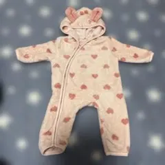 ハート柄ピンクベビーアウター 70