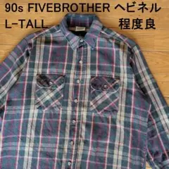 90s FIVE BROTHER ネルシャツ サイズL-TALL 程度良