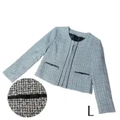 フォーマルジャケット ノーカラー Lサイズ シンプルデザイン