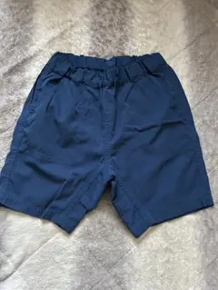 無印良品110 ネイビー ハーフパンツ ウエストゴム