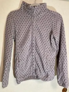 UNIQLO フリース グレー 水玉模様 M