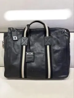 BALLY ブラック レザー ビジネスバッグ