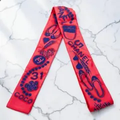 専用CHANEL ネオンカラー ココマーク シルクスカーフ 約90cm 未使用品