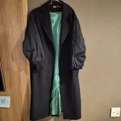 ZARA ザラ マッチングボンバーコート XS ウール混 ブラック ベルト