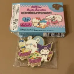 ちいかわサンリオ　ピンバッジ　(モモンガxクロミ)