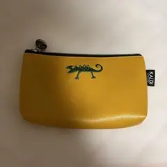 KALDI カルディ カカオの森 トカゲ刺繍ポーチのサムネイル