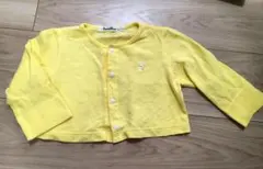 familiar カーディガン 80 黄色　ファミリア