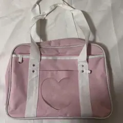 ピンク ハート型バッグ スクールバッグ 推しバッグ　スクバ風