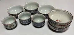 有田焼　茶碗・湯呑みセットと小鉢×3
