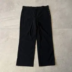 美品　ワイドパンツ　スラックス　ブラック　黒　大きい　ゆったり　ゴム　カジュアル