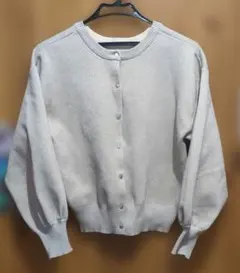 OPAQUE.CLIP　スナップボタンニットカーディガン【洗濯機OK】Мサイズ