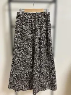 レオパードタイトフレアスカート