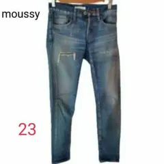MOUSSY マウジー クラッシュ ボーイズ デニム 23 XS 日本製