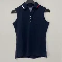 美品TOMMY HILFIGER GOLF ノースリーブポロシャツ 黒 Sのサムネイル