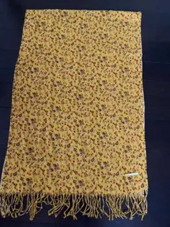 マフラー•ストール•黄色•花柄