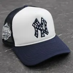 海外モデル NEW ERA NY ヤンキース メッシュキャップ チェッカー