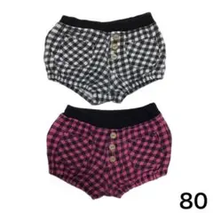 FRAT CHAPS 2枚セット　ショートパンツ　チェック　80