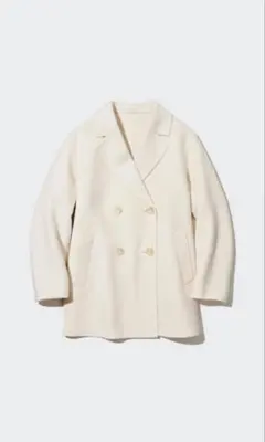 UNIQLOユニクロ　ダブルフェイスショートコート　ホワイト　Ｓサイズ