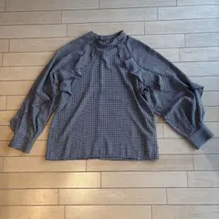 OPAQUE.CLIPフリル付き長袖ブラウス