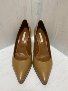 UNTITLED ポインテッドトゥ パンプス キャメル 24.5cmヒール8cmのサムネイル