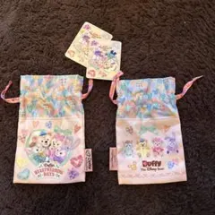 ディズニーシー限定ダッフィー＆フレンズ巾着2点セット ハートウォーミングデイズ