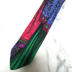 希少/極美品　ジャンニヴェルサーチ ネクタイ 総柄 マルチカラー シルク100%