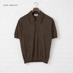 美品⭐️ジョンスメドレー ポロシャツ S ボーダー シーアイランドコットンのサムネイル