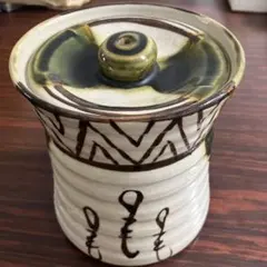 アンティーク陶器製 蓋付きキャニスター ブルーペイント - メルカリ