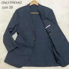 ONLY PREMIO ジャケット 濃灰色 グレンチェック イタリア製生地38