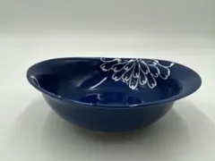 【☆希少なお品☆】【新品】波佐見焼　紺釉一珍菊サラダ鉢のサムネイル