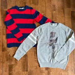 綿ニット  トップス2枚セット　新品gap・中古H&M