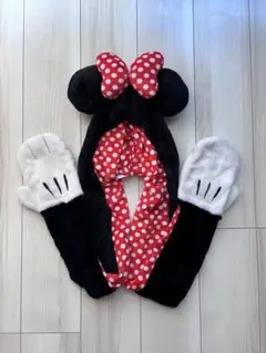 【ディズニー公式】ミニー フード付きマフラー