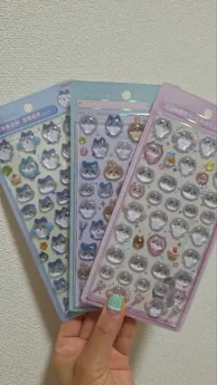 ボンボンドロップシール　ちいかわ　ハチワレ　うさぎ