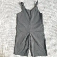 プティマイン オーバーオール 厚手生地グレー 80cm