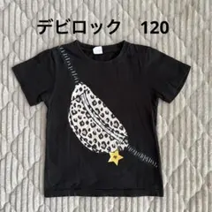 デビロック　半袖Tシャツ ブラック ヒョウ柄　男女兼用のサムネイル