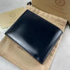 未使用級✨GANZO シェルコードバン2 二つ折り財布 ブラック レザー 付属◎