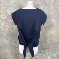 ナノユニバース フロントリボンネイビーカットソー 通勤 通学 レディース フリー