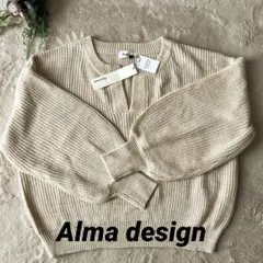 新品未使用❤️Alma Designゆったりニット フリーサイズ ベージュ