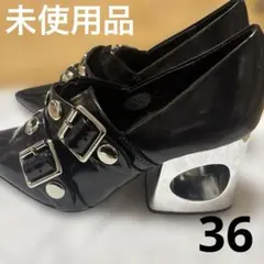 jeffrey campbell ブラックヒールシューズ未使用品。36のサムネイル