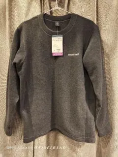 新品未使用 モンベル クリマプラス 100 ライトスウェット Ｓ グレー