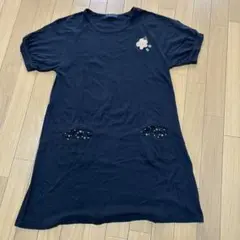 drug store's 半袖チュニック ブラック 刺繍のサムネイル