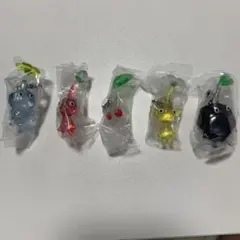 めじるしアクセサリー2 ピクミン ガシャポン 氷、赤、 白、黄、岩 5点セット