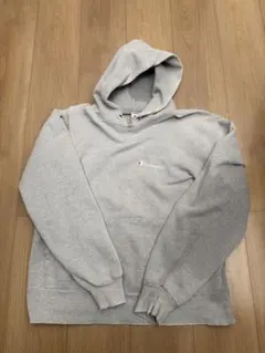 80s〜90s青刺繍タグChampionパーカー　USA製　グレー　L